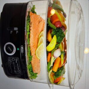 NEW BELLA 13872 7.4 Quart Healthy Food Steamer with 2-Tier Stackable Baskets
